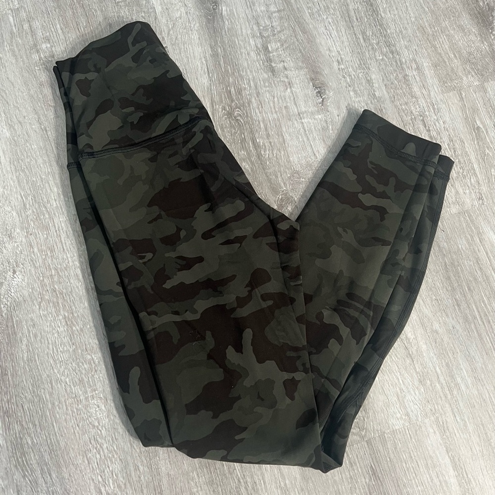 lululemon athletica Green Camo Leggings